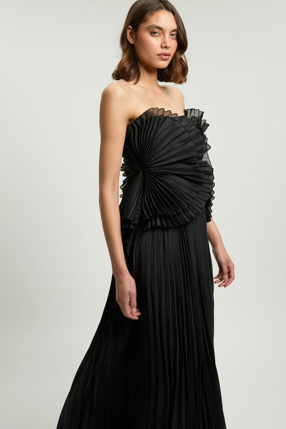 Petite Pleated Maxi Dress - 1