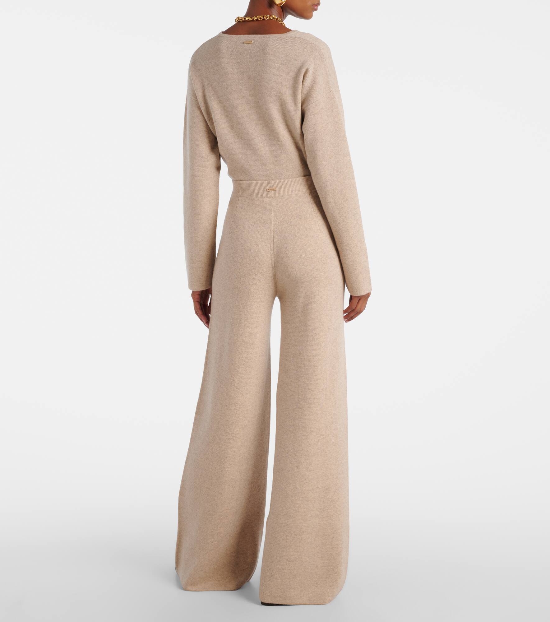 Judy wool and cashmere wide-leg pants - 3