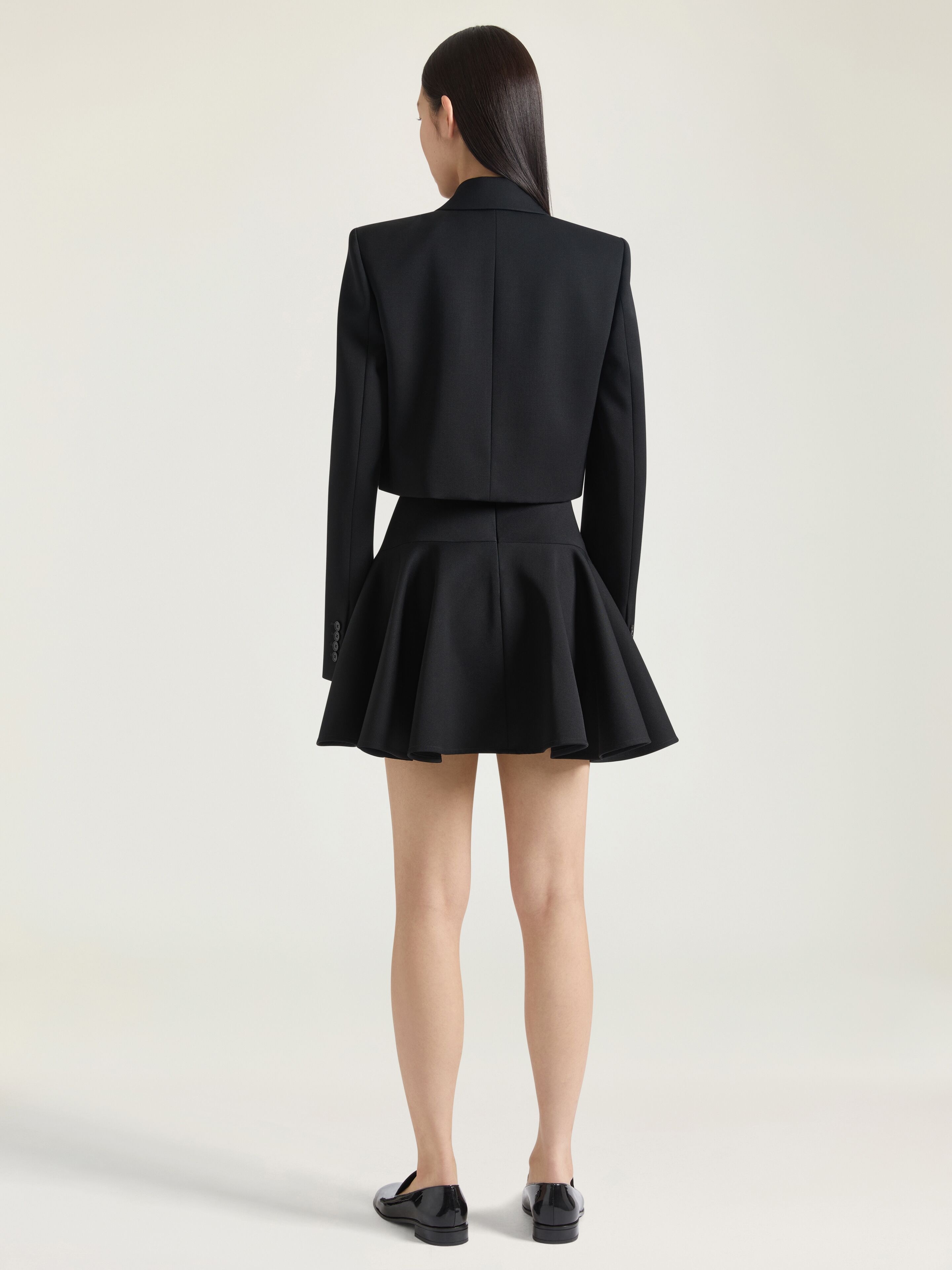 RUFFLED MINI SKIRT IN WOOL - 3