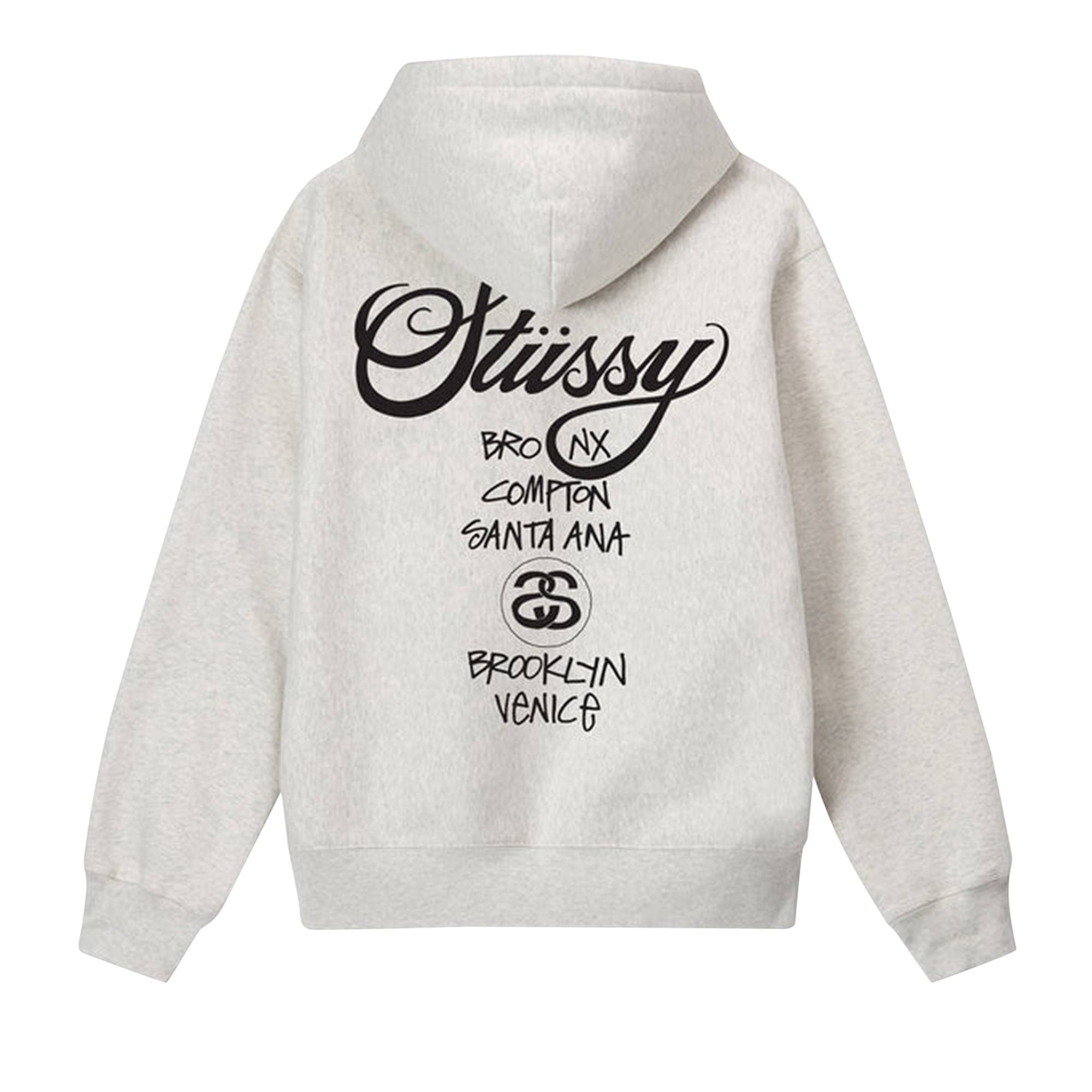 Stussy World Tour Hoodie 'Ash Heather' - 2