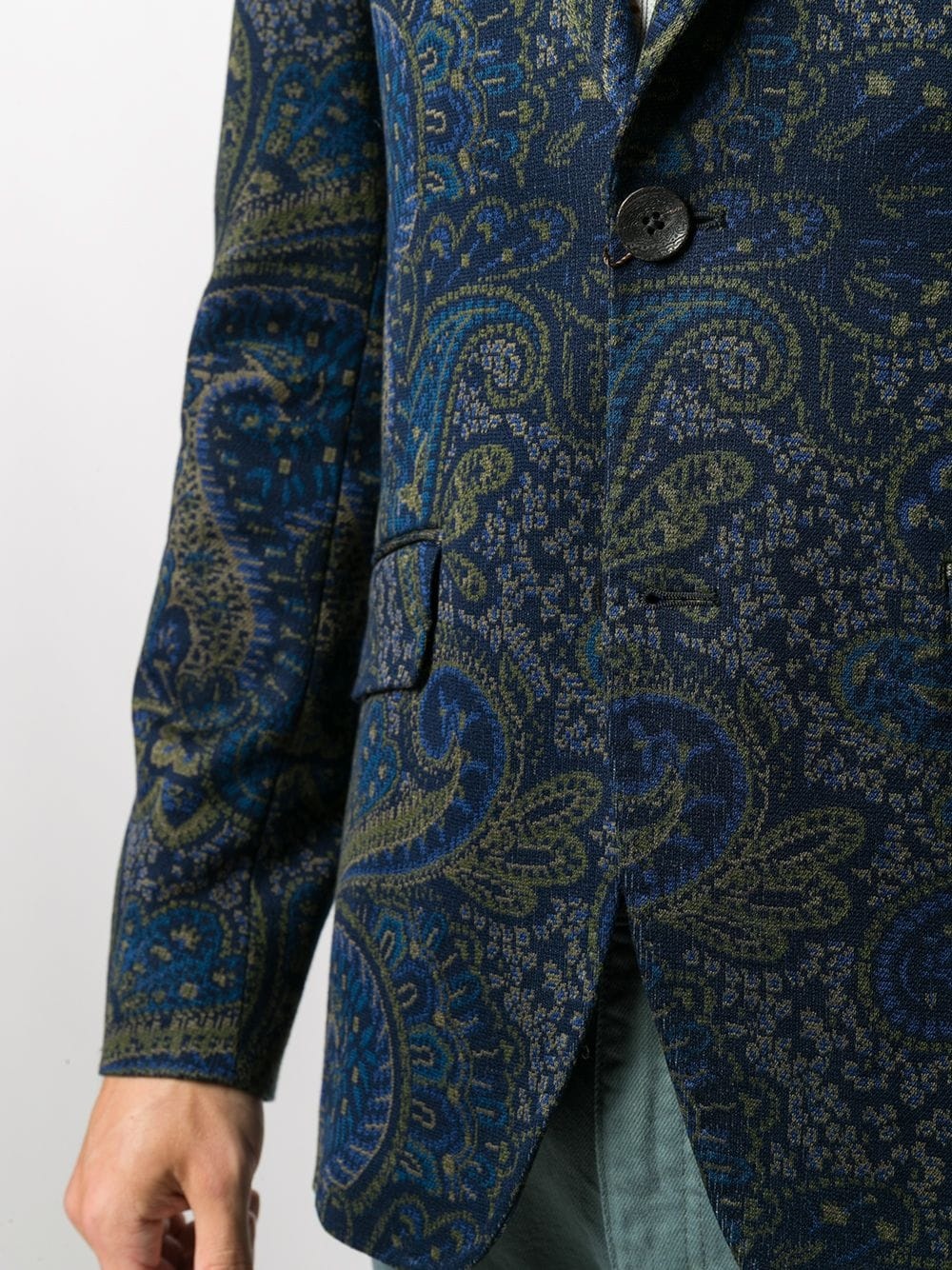 paisley-print single breasted blazer  - 5