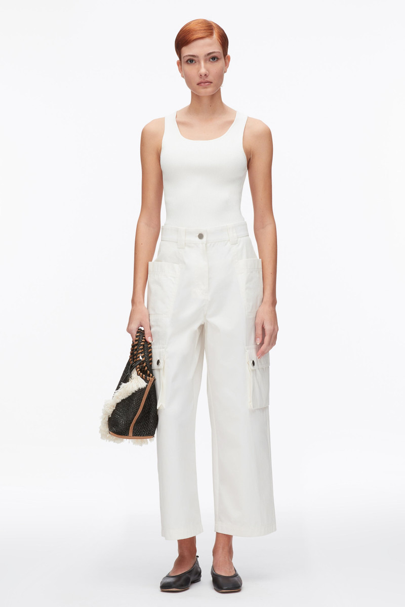 Two-Toned Cropped Cargo Pants 1