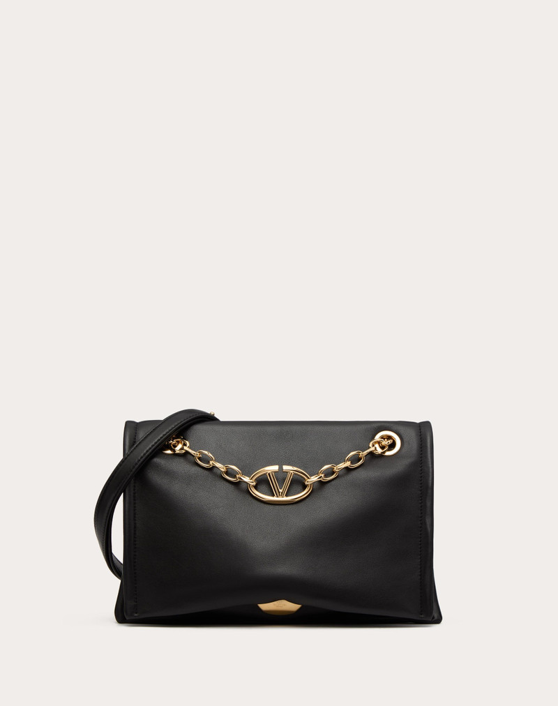 VLOGO CHAIN NAPPA LEATHER SHOULDER BAG WITH CHAIN 1