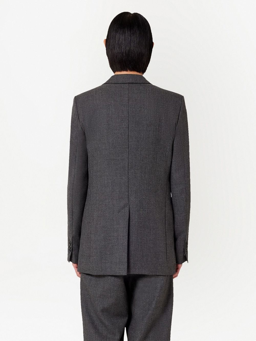 single-breasted virgin wool blazer - 5