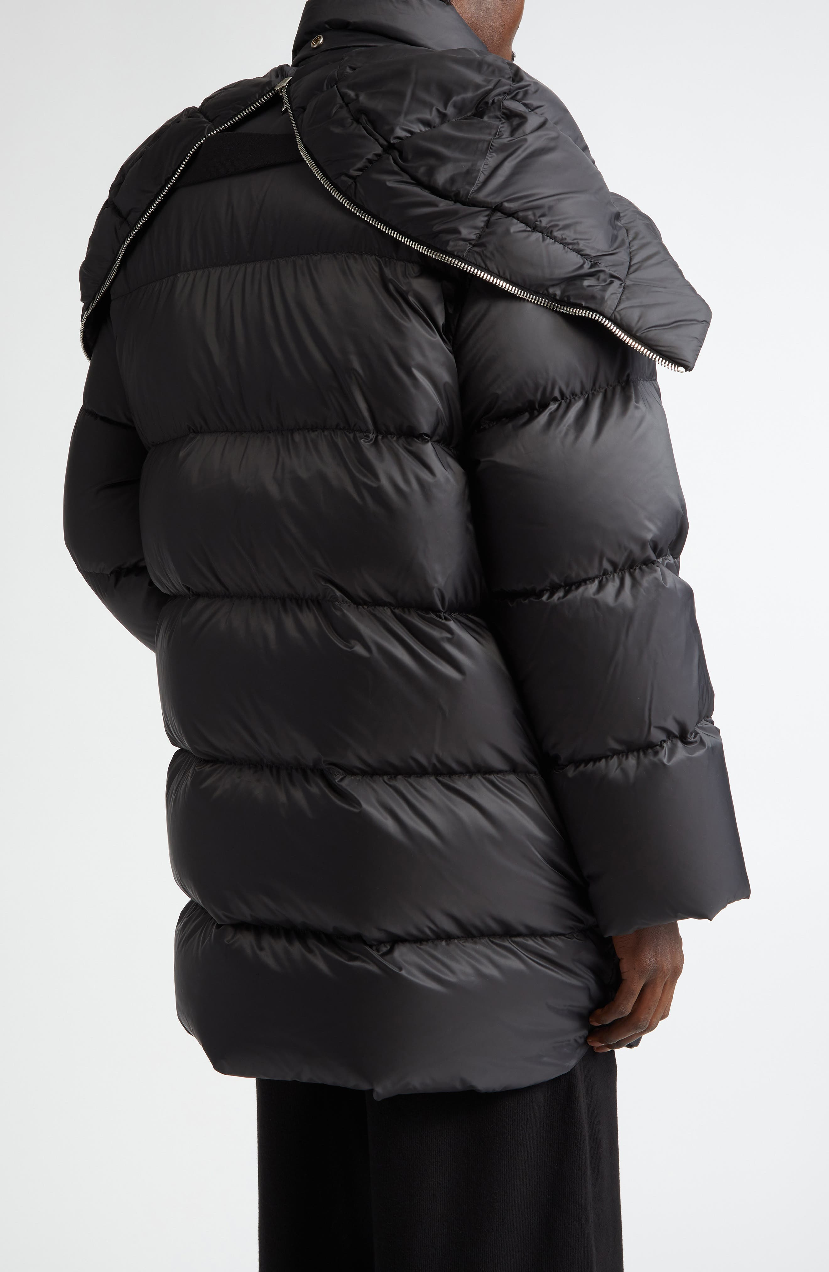 Moncler x Rick Owens Cyclopic Long Down Coat in Black at Nordstrom - 4