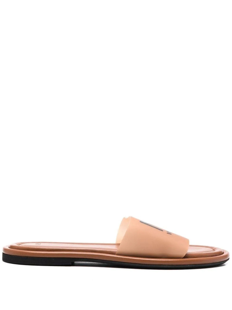 logo-print flat sandals 1