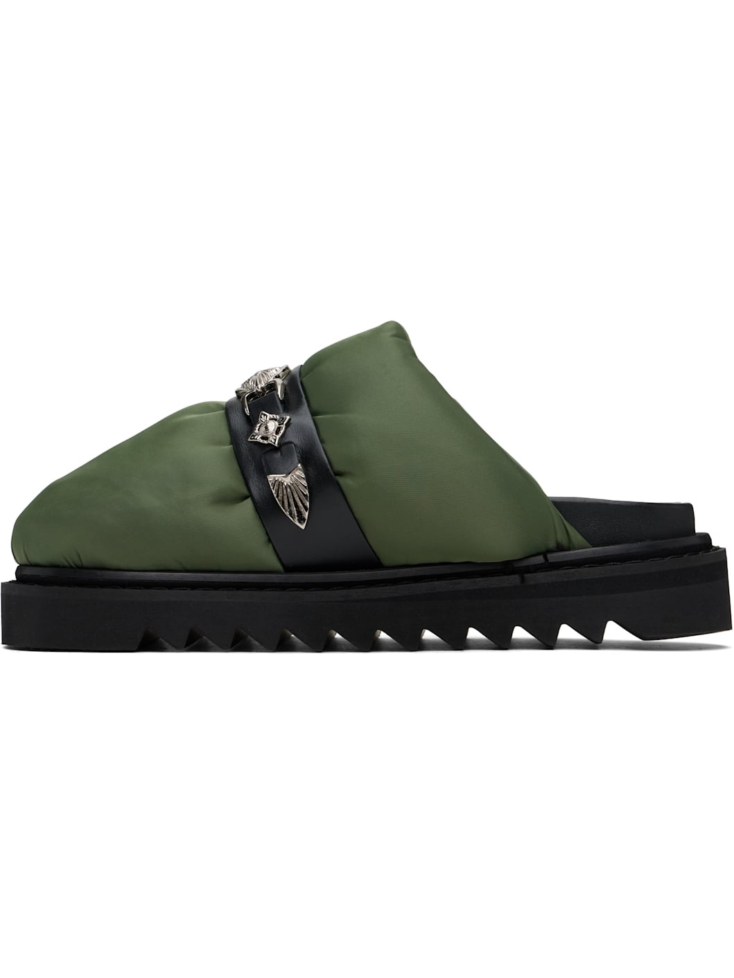 Green Nylon Slippers - 3