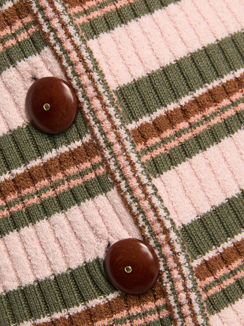 Women's Grazia Stripe Cardigan - Pink Shell Stone Army 7