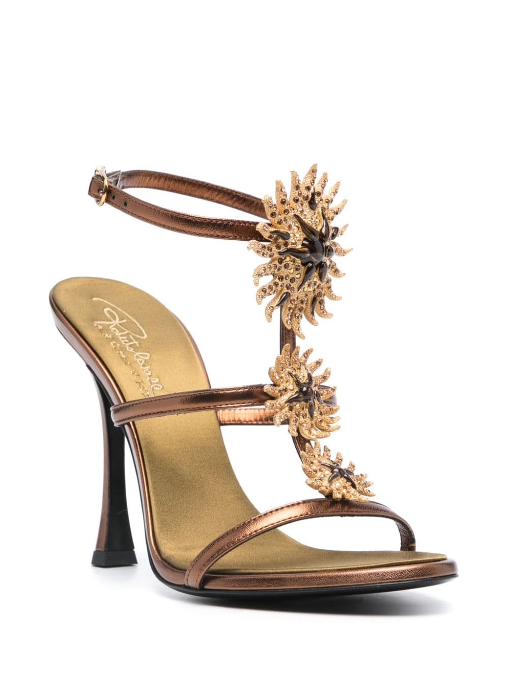 Jewel 110mm leather sandals - 2