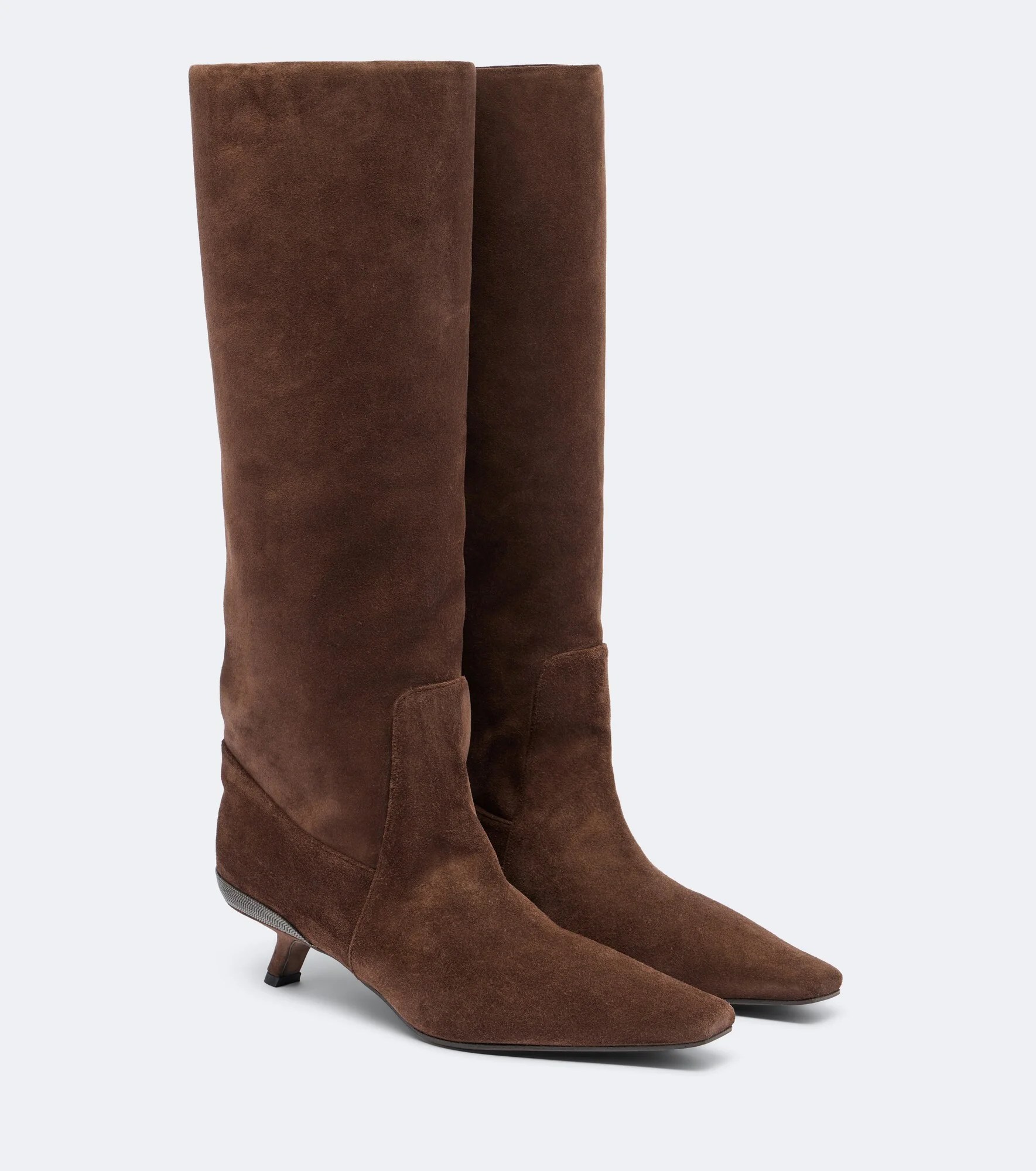 Monili suede knee-high boots - 1