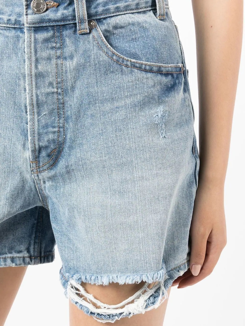 light-wash ripped denim-shorts 5