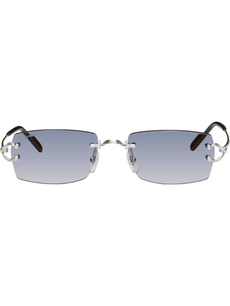 Silver 'Décor C Classique de Cartier' Sunglasses 1