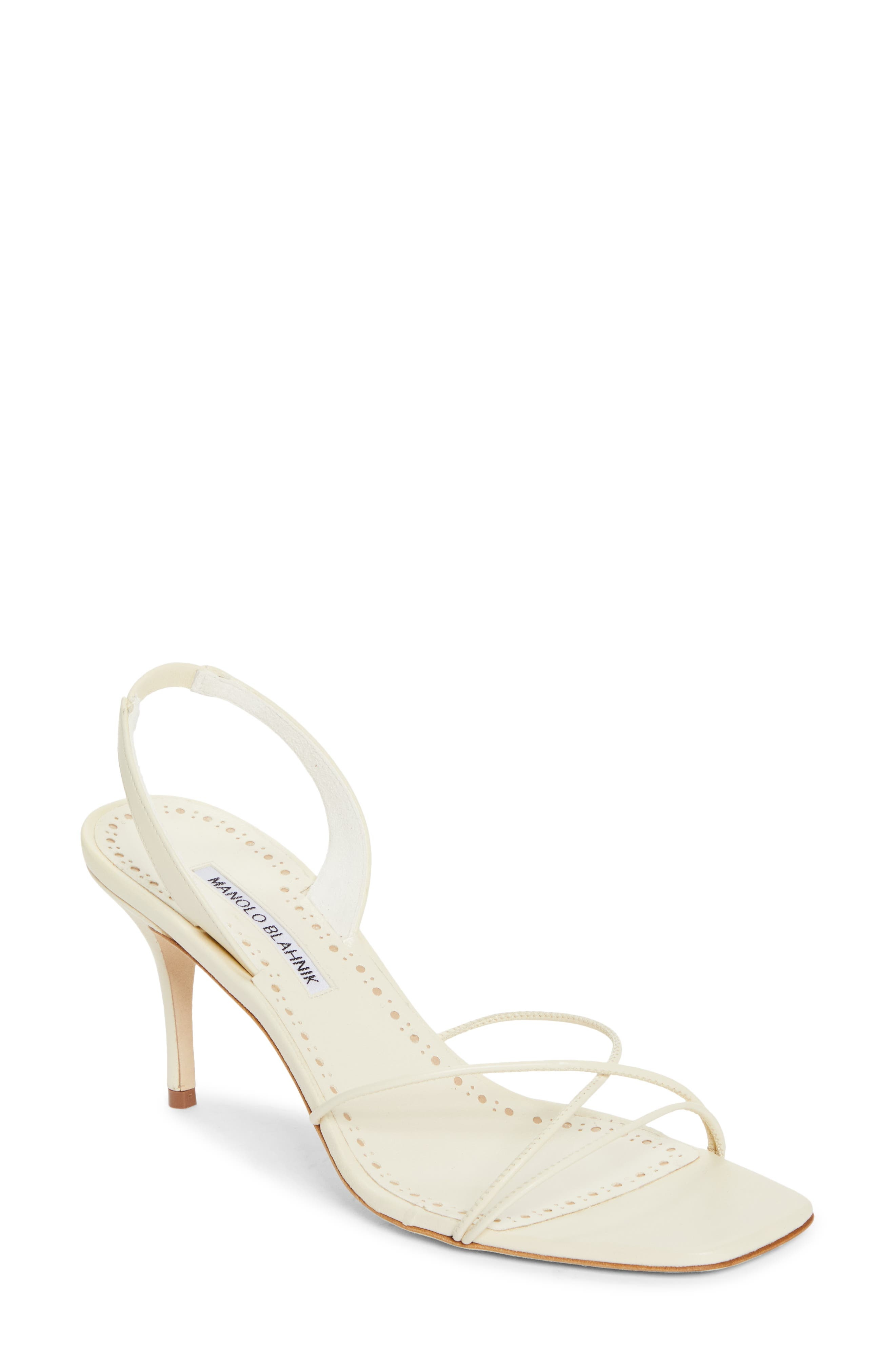 Manolo Blahnik Ninfea Slingback Sandal in Ivory at Nordstrom - 1