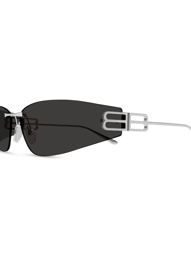 Women's Gossip 76MM Rectangular Sunglasses - Silver Black 3