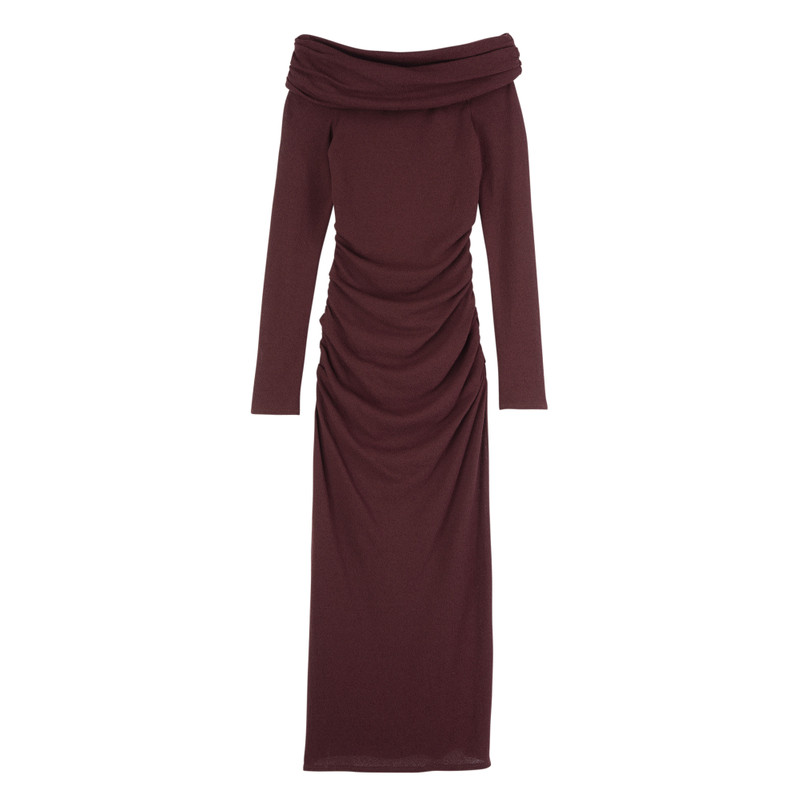 Long dress Burgundy - Crepe jersey 1