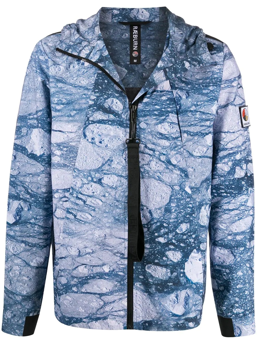 glacier-print zip-up hoodie - 1