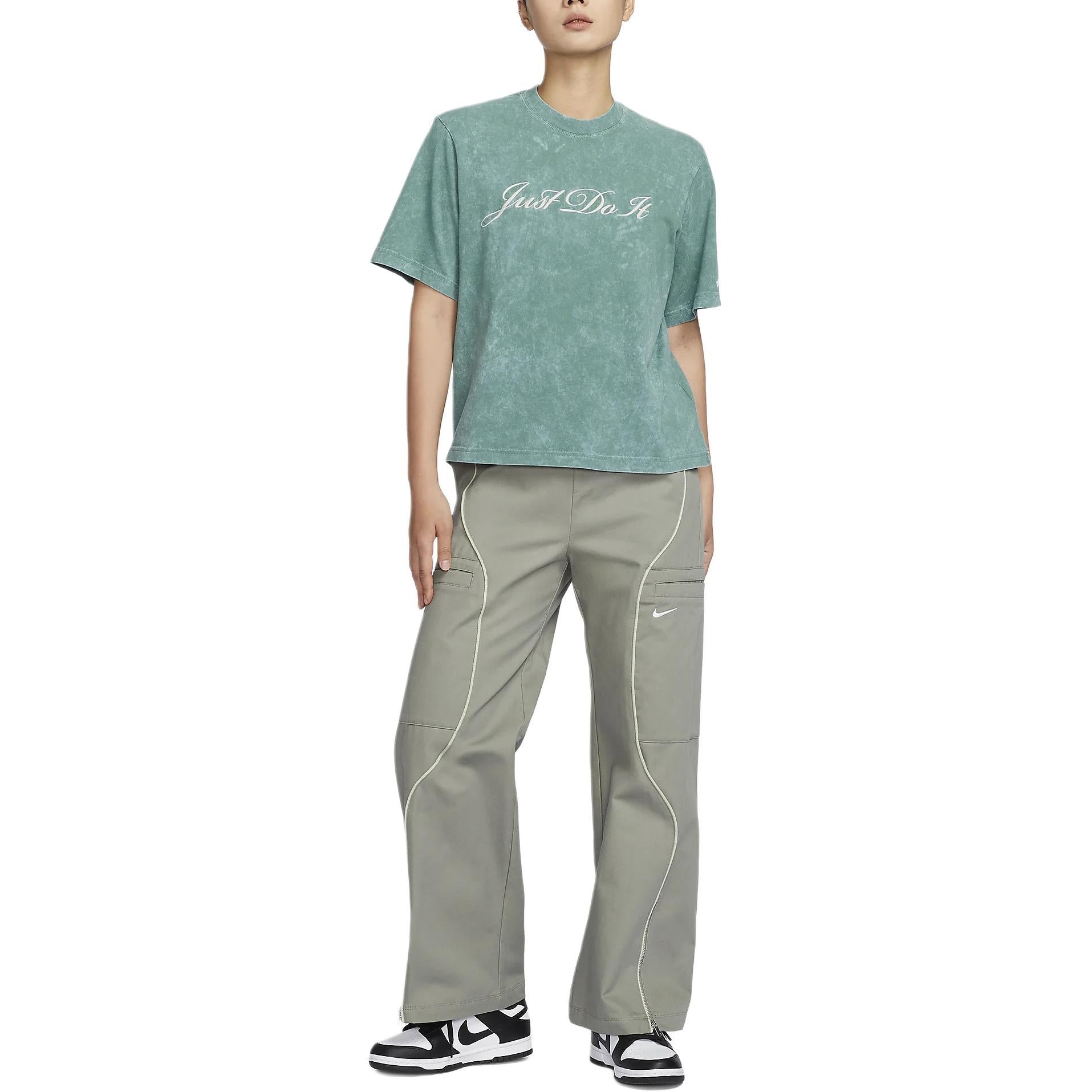 (WMNS) Nike Sportswear T-shirt Asia Sizing 'Washed Teal' FZ4886-361 - 3