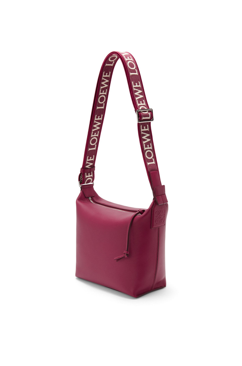 Small Cubi Crossbody bag in supple smooth calfskin and jacquard 1