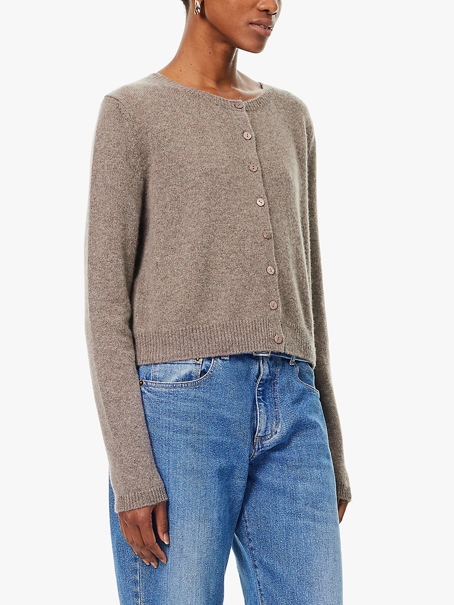 Clara round-neck cashmere and wool-blend cardigan - 3
