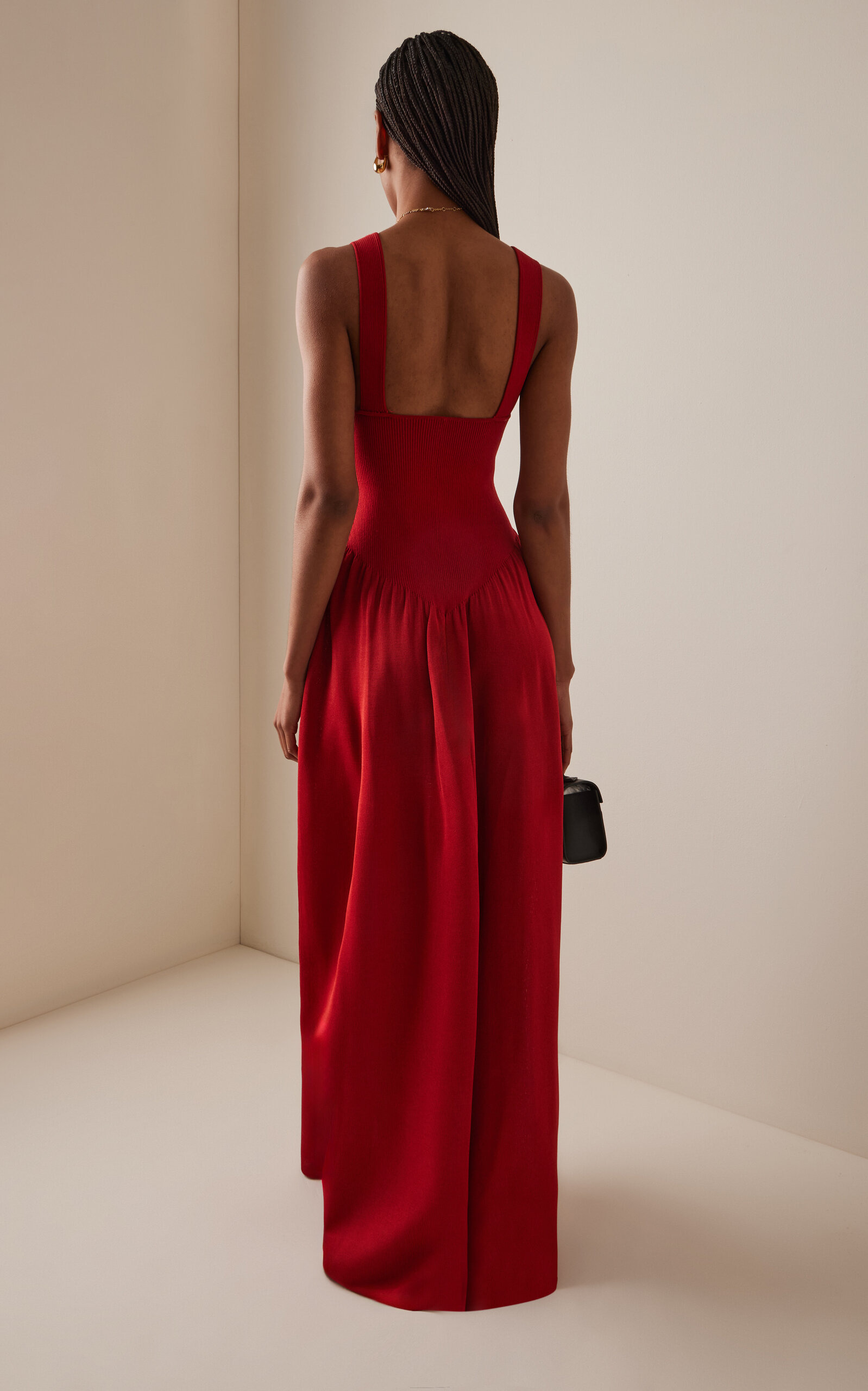 Lollie Crepe Maxi Dress red - 4
