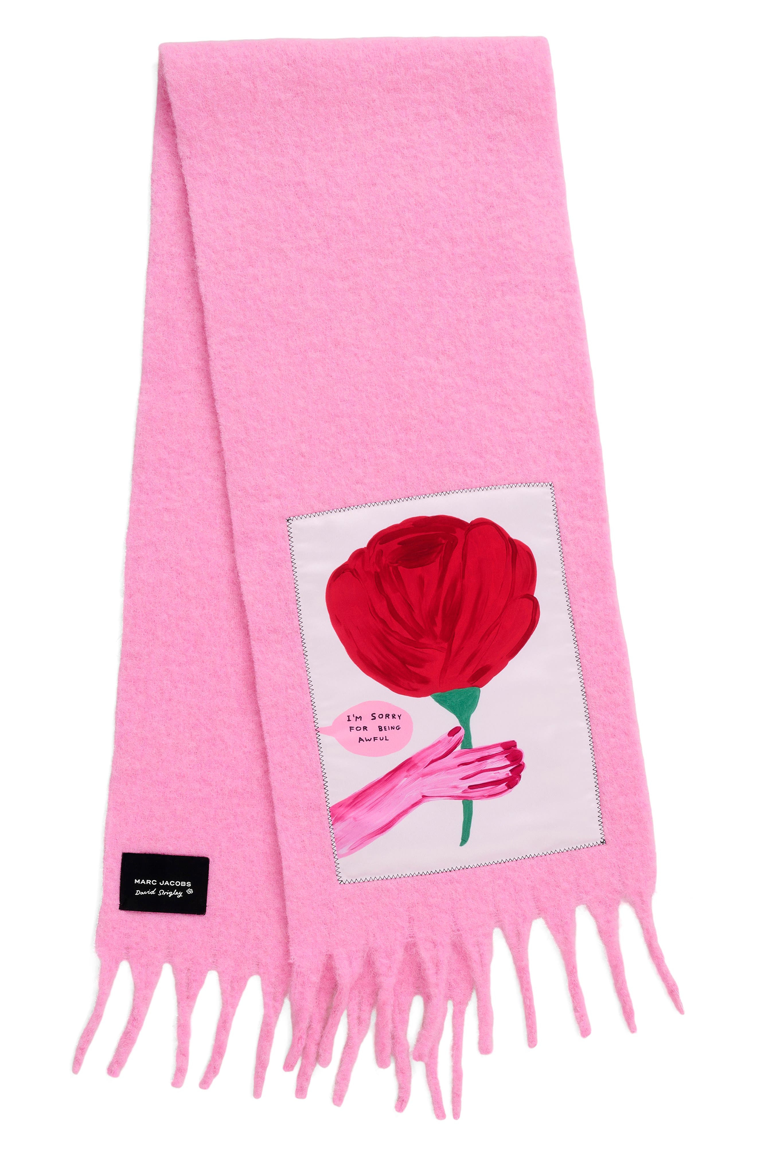Marc Jacobs Oh Rose Appliqué Scarf in Pink Multi at Nordstrom - 2