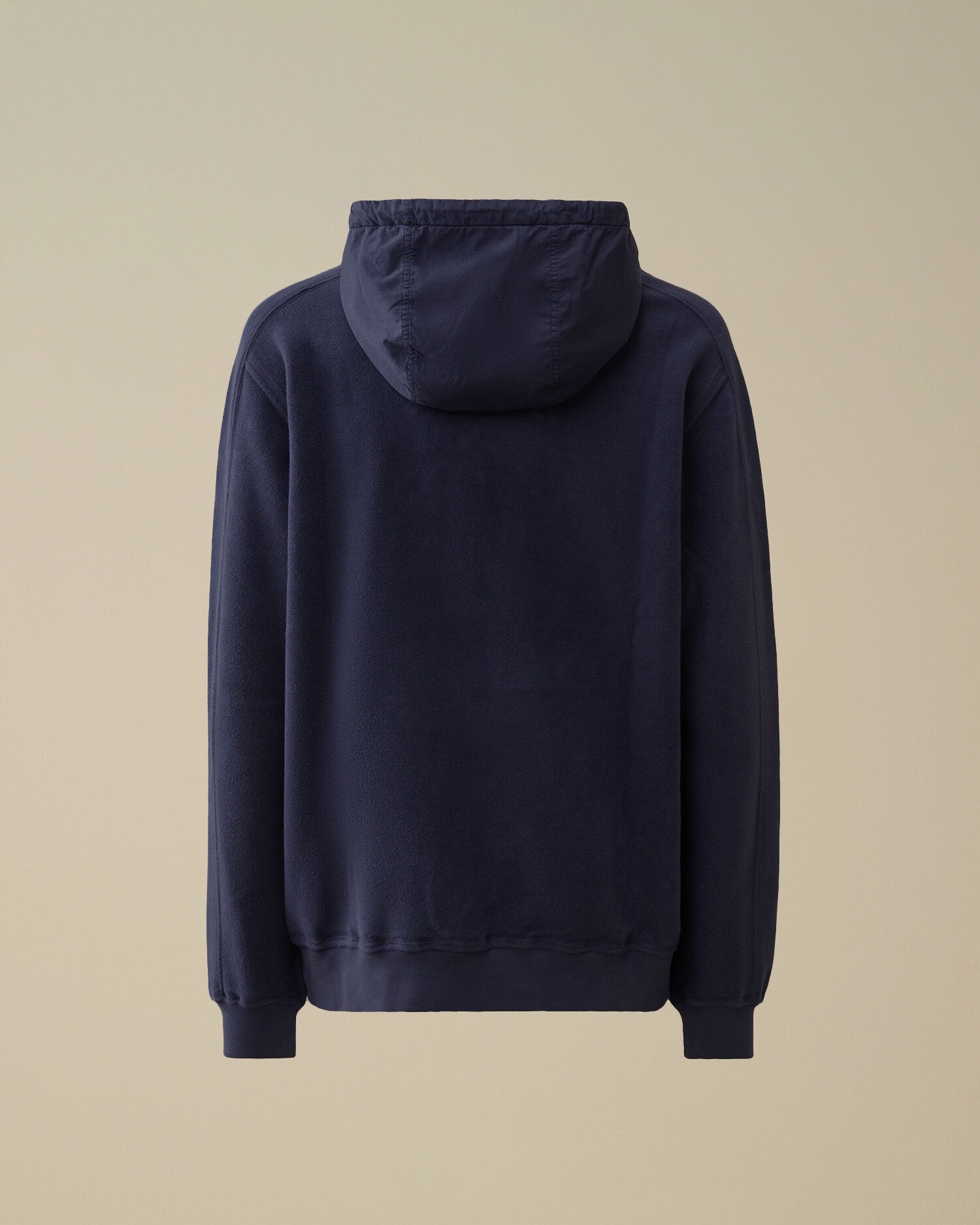 Reverse Brushed & Emerized Diagonal Fleece Mixed Hooded Sweatshirt - 8