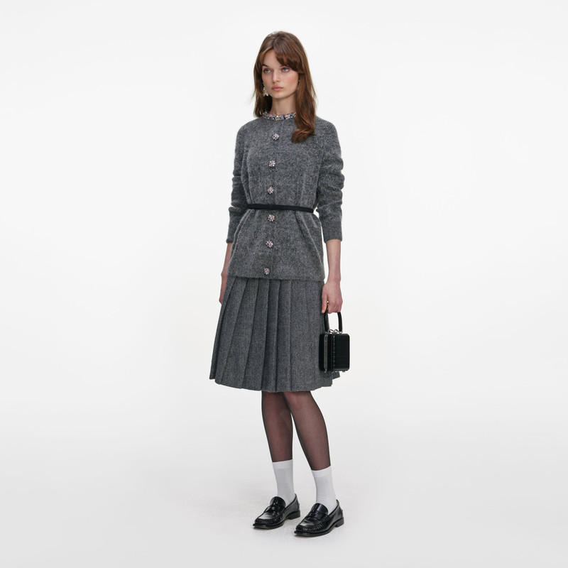 Charcoal Crystal Trim Cardigan 2