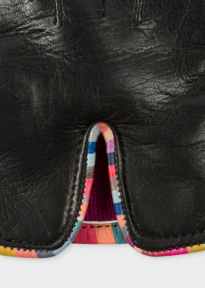 Paul Smith Leather Gloves With 'Swirl' Piping outlook