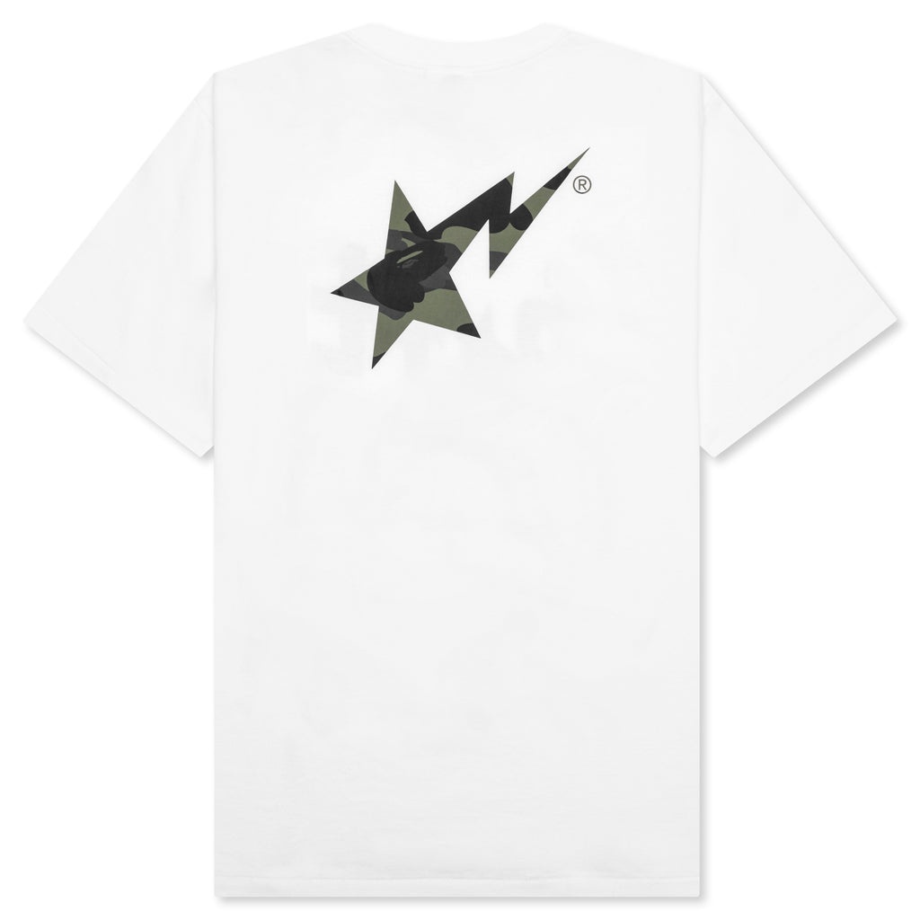 1ST CAMO BAPE STA TEE - WHITE/GREEN - 2