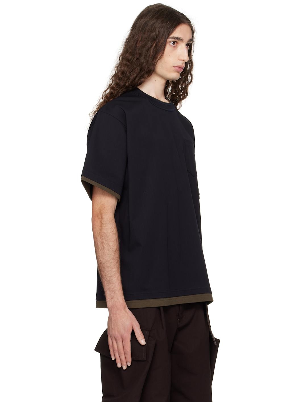 Navy Cotton Jersey T-shirt - 2
