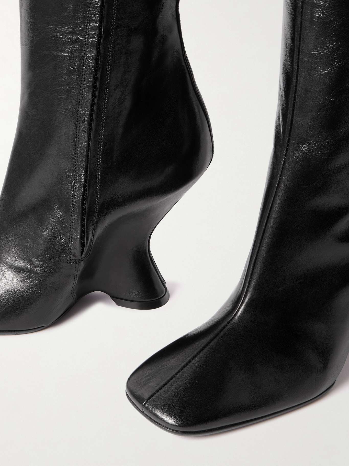 Leather knee boots - 4
