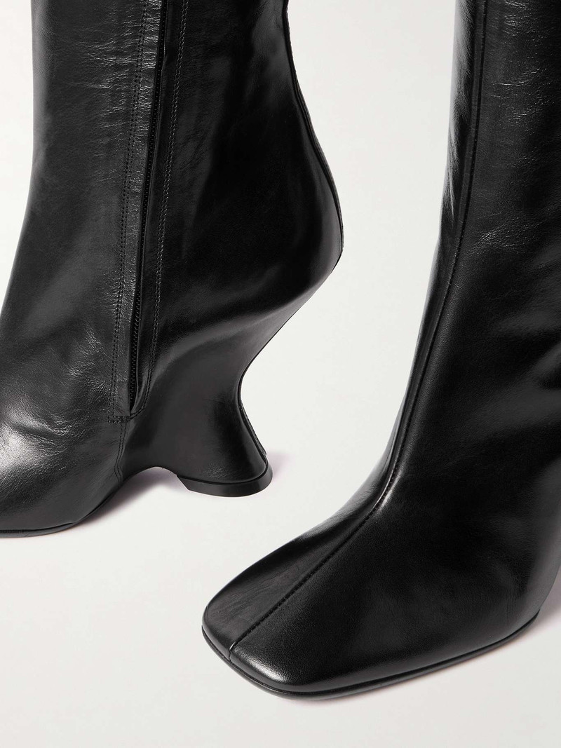 Leather knee boots 4