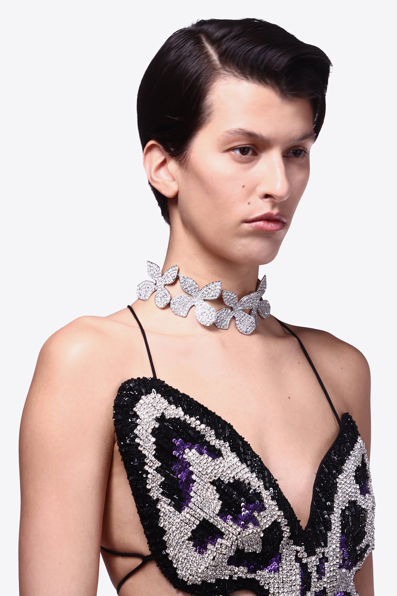 BUTTERFLY CRYSTAL CHOKER 3