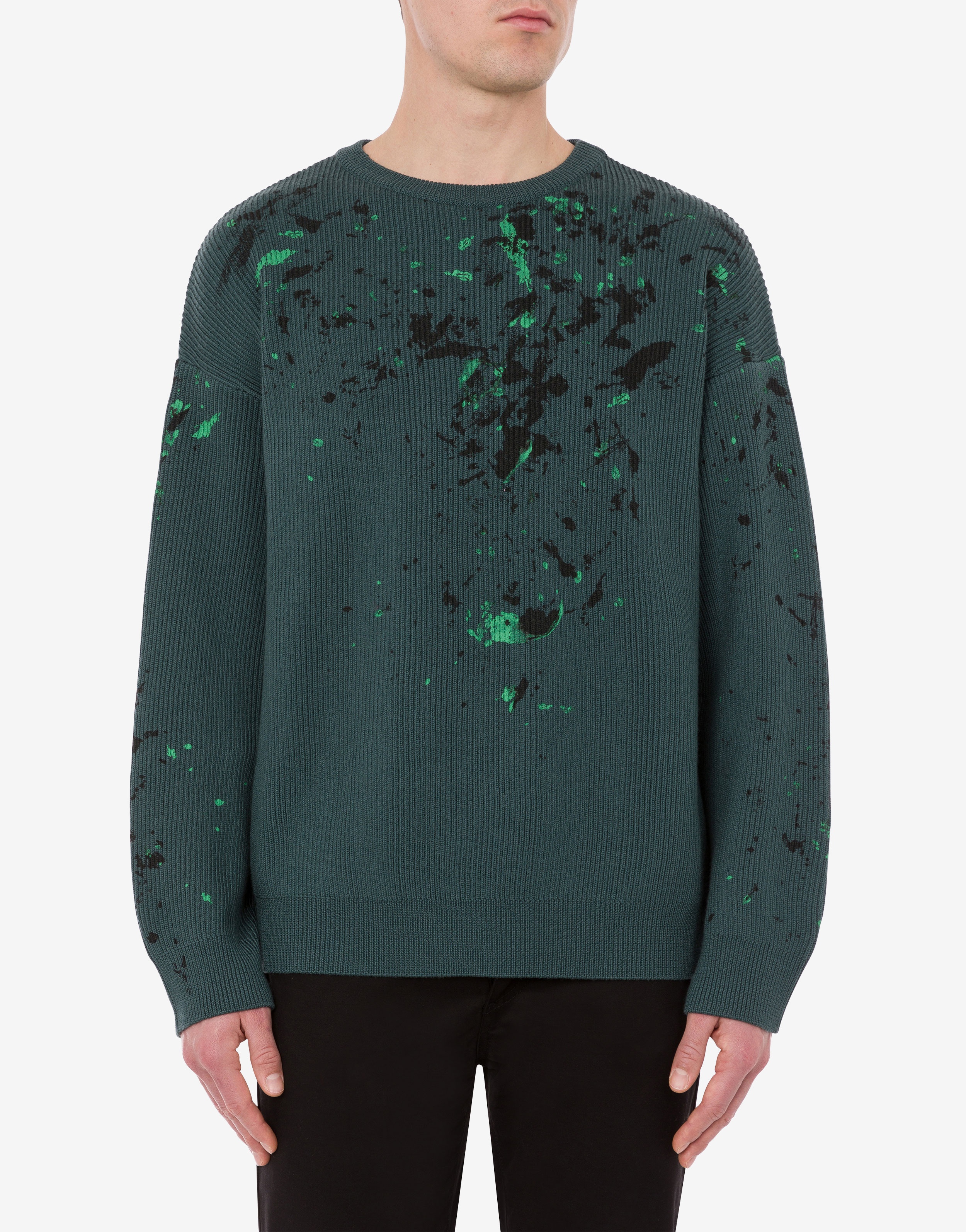 PAINTED EFFECT WOOL JUMPER - 4