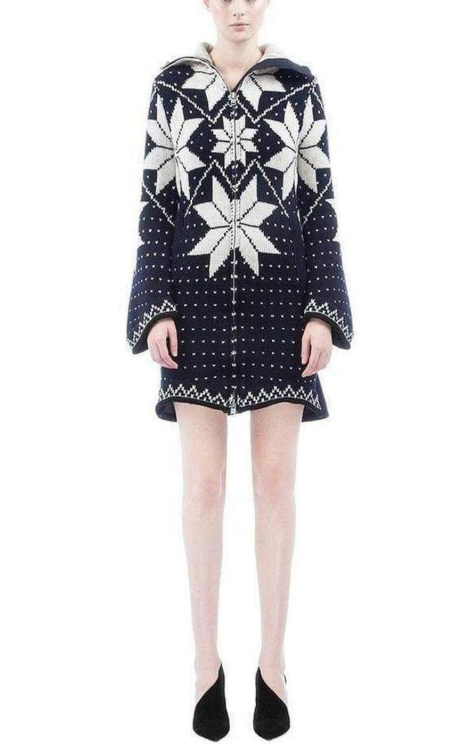 Luck Jacquard Long Cardigan Coat - 2