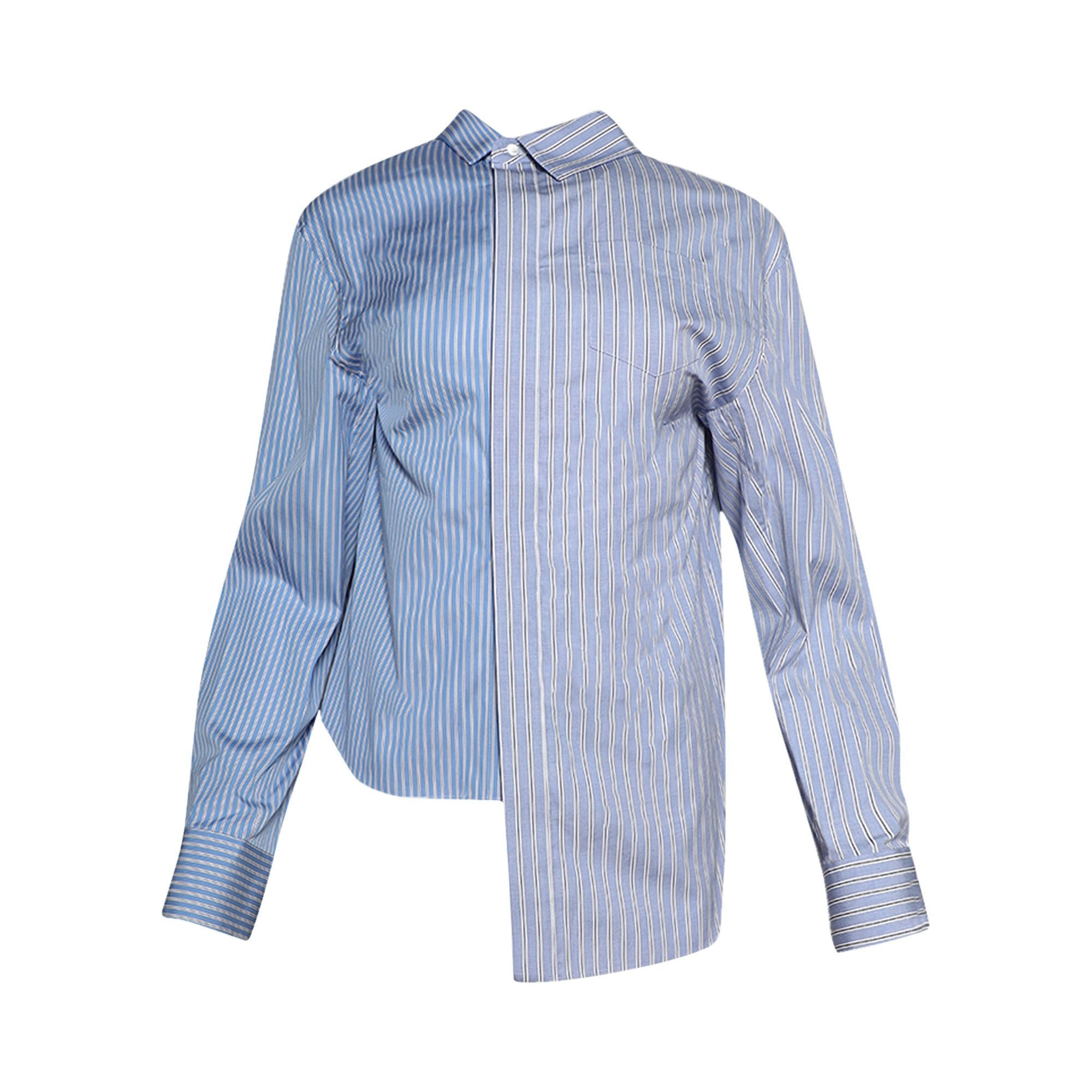 Sacai Striped Poplin Shirt 'Light Blue' - 1