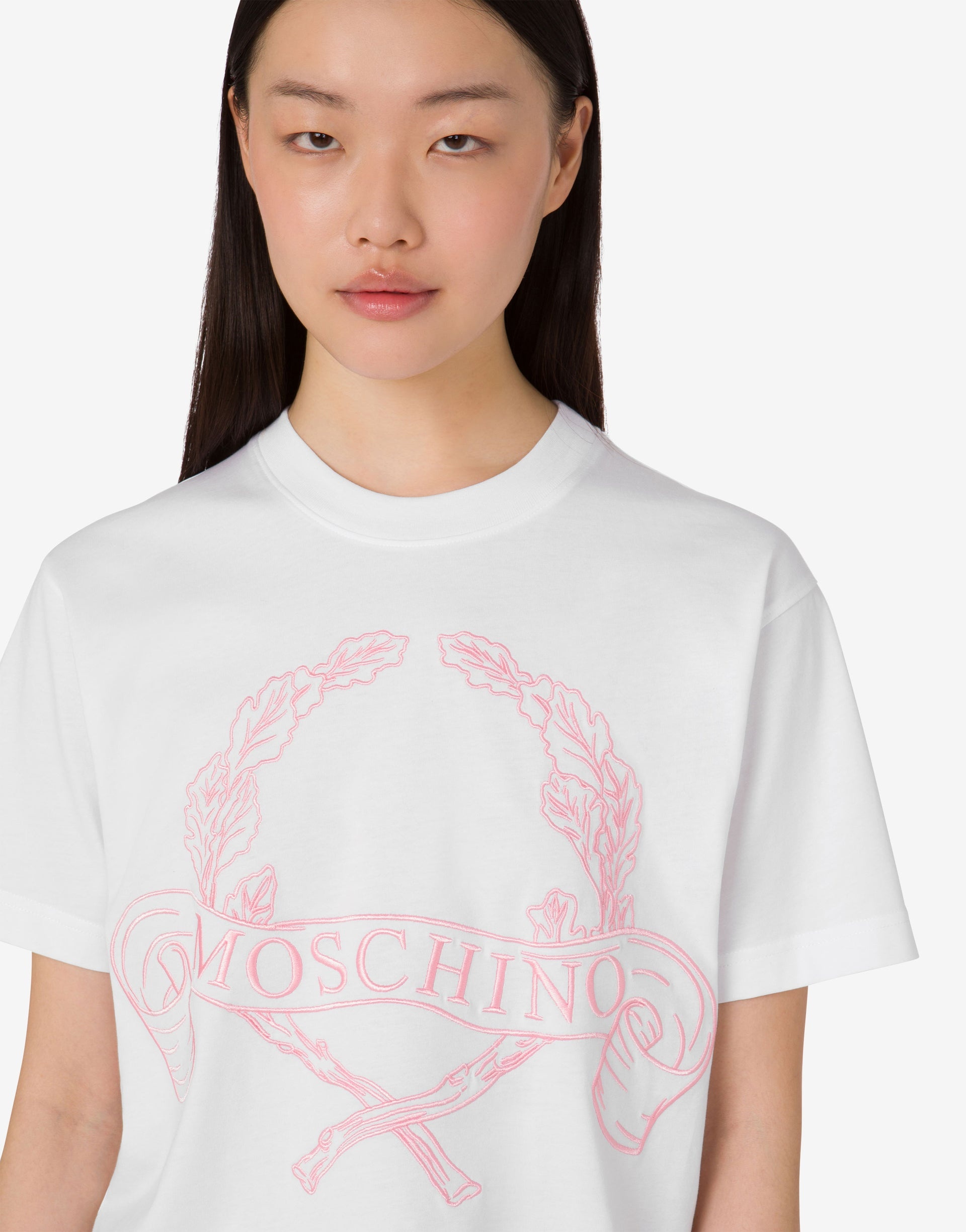 ORGANIC COTTON JERSEY T-SHIRT LAUREL CROWN - 4