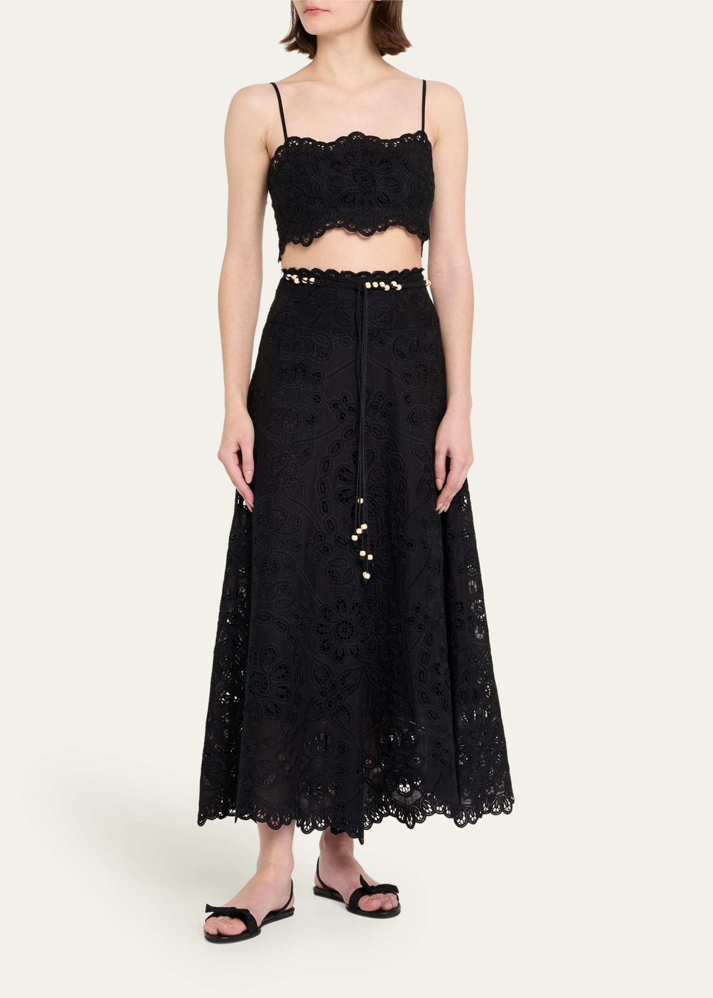 Rhiannon Embroidered Belted Skirt - 2