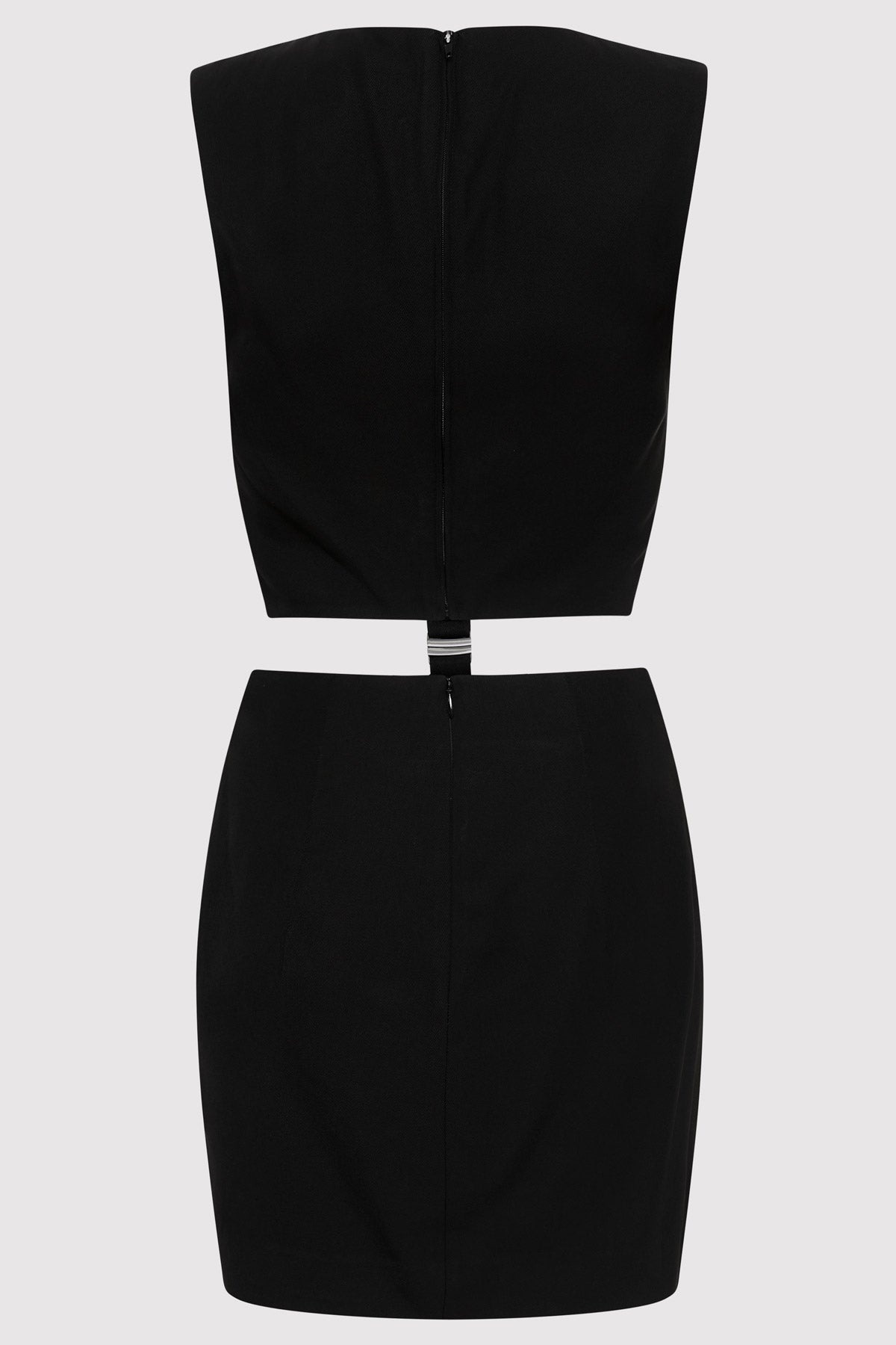 Clip Buckle Mini Dress - Black - 7