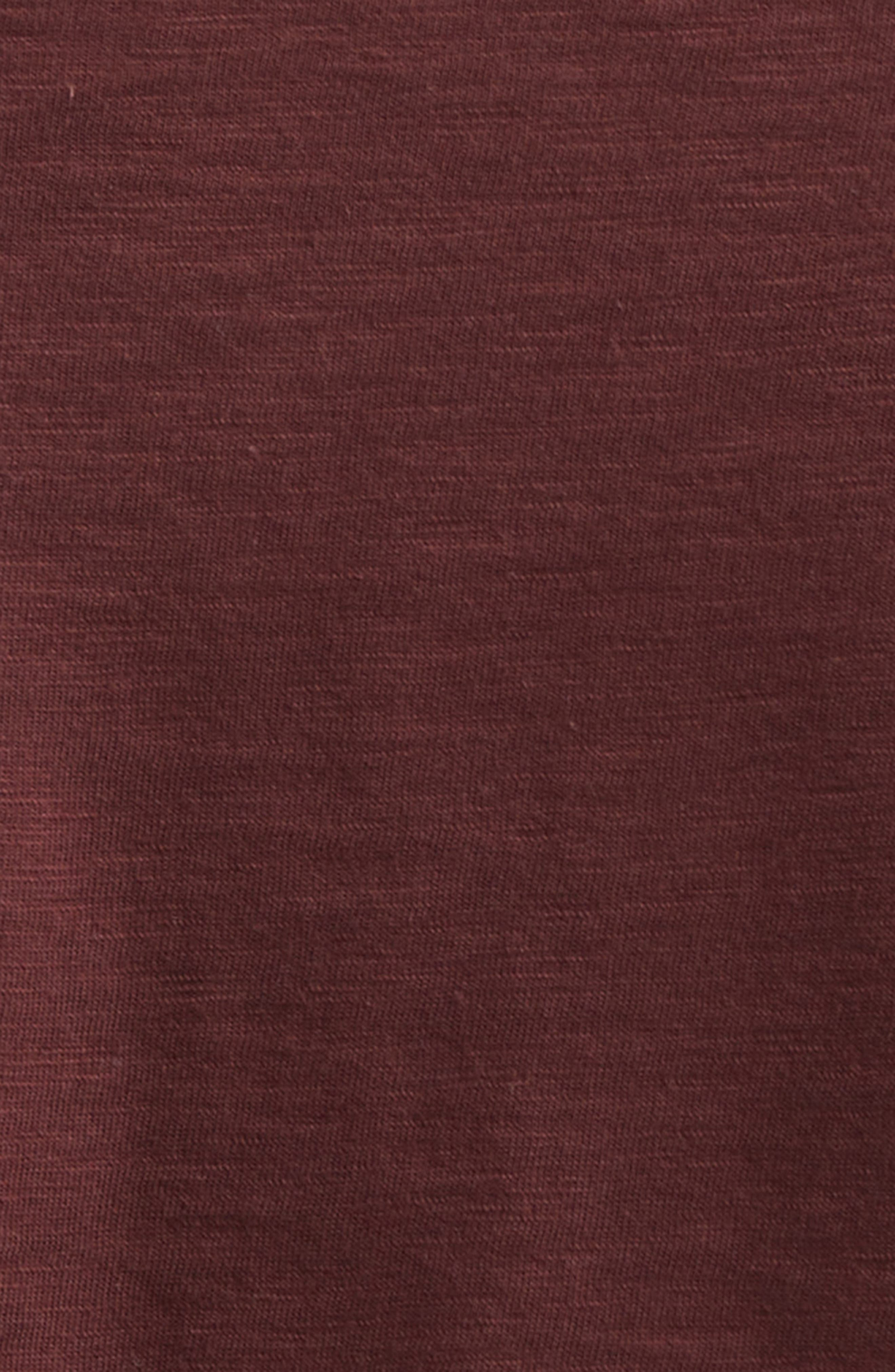 Veronica Beard Waldorf Ruched Sleeve Cotton Slub Top in Raisin at Nordstrom - 6