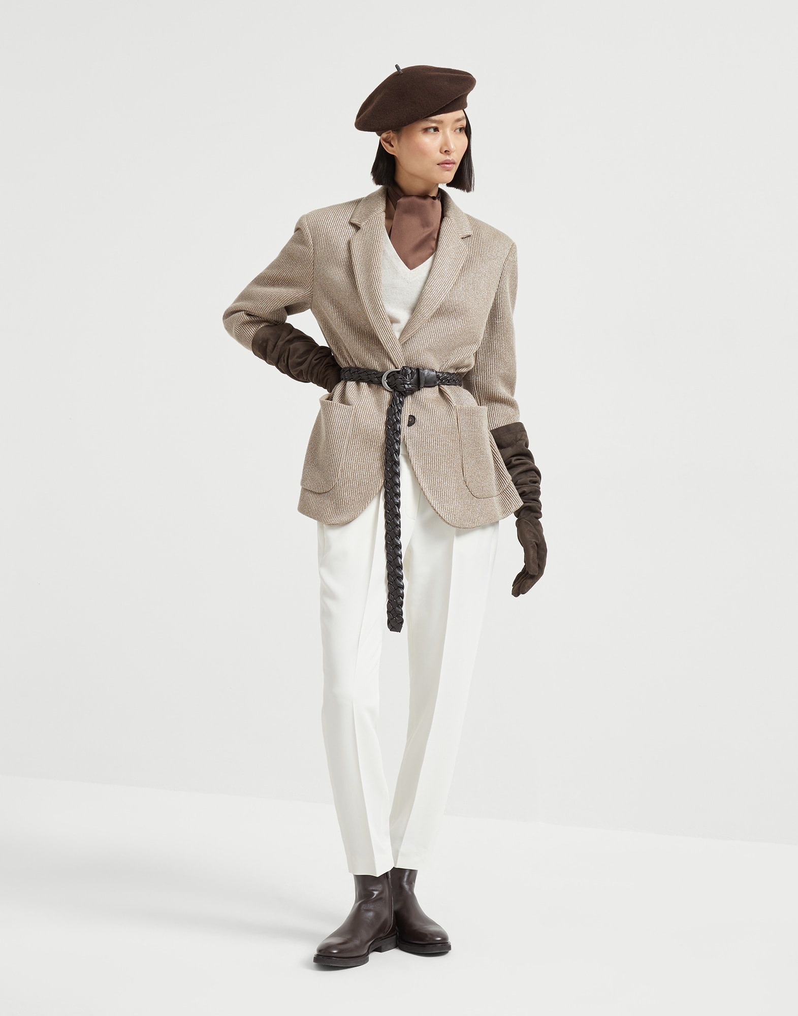 Cashmere sweater with monili - 5