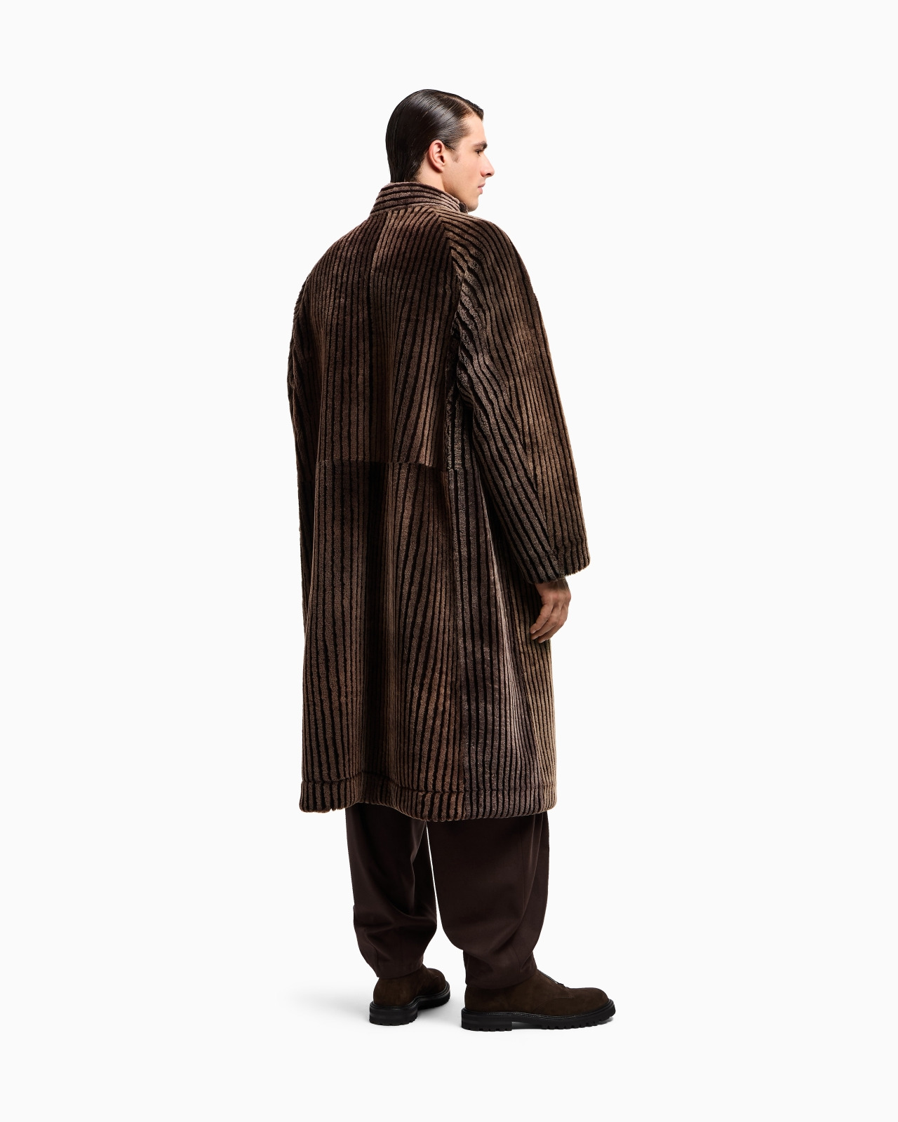 LONG LAMBSKIN SHEARLING COAT - 3