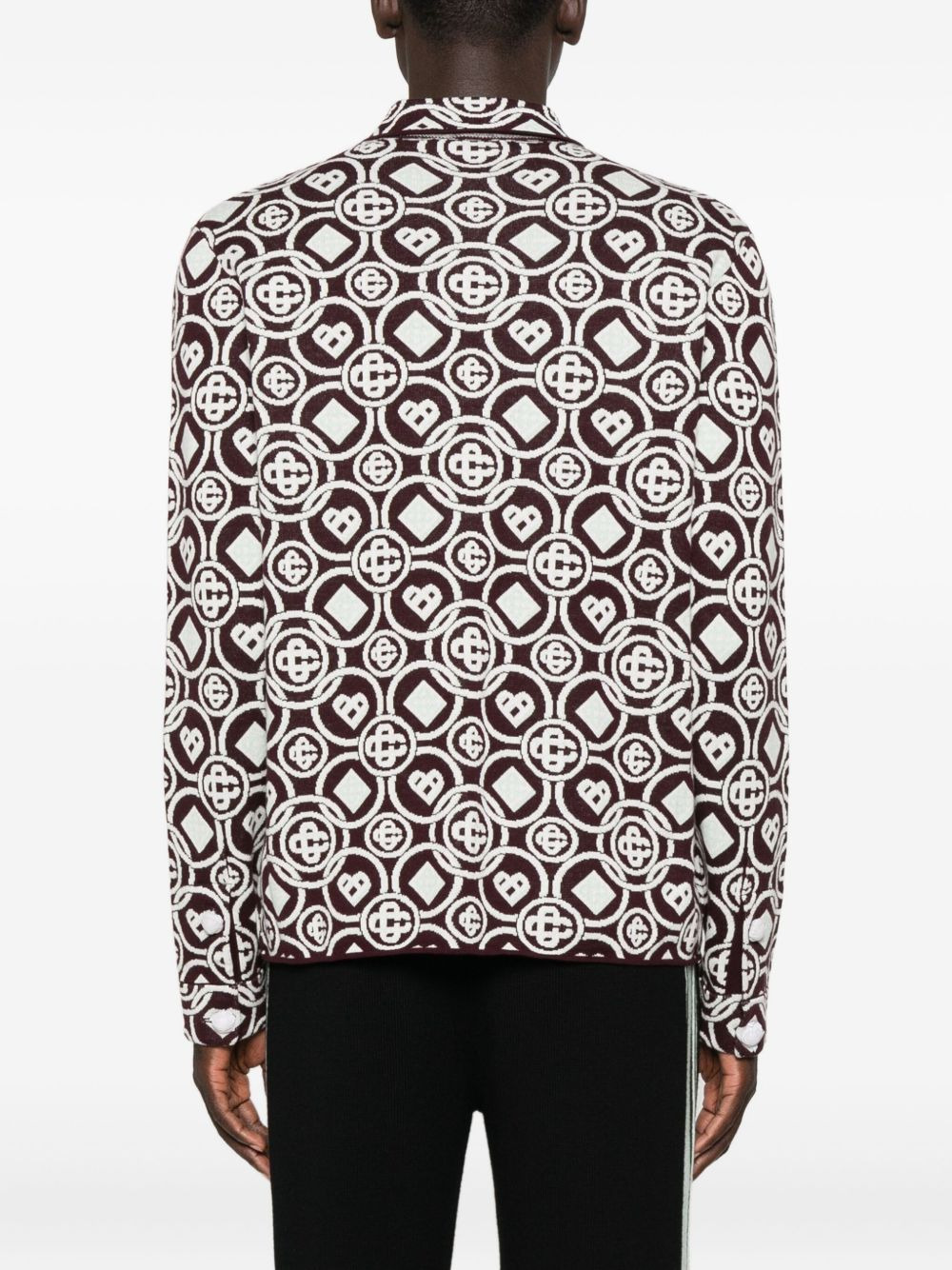 monogram button shirt - 4