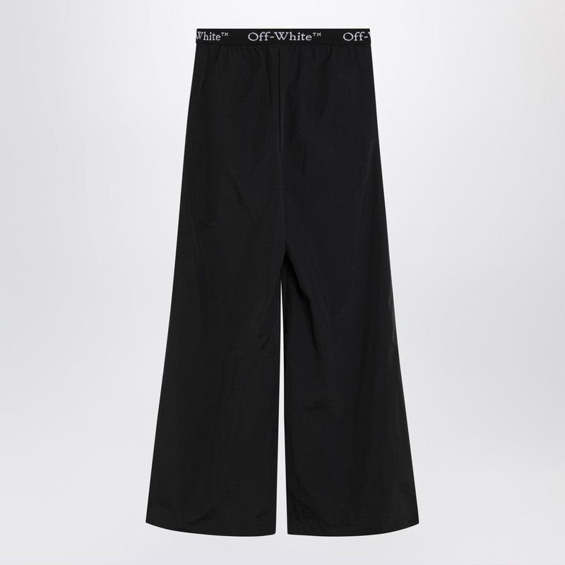 Off-White Wide Black Nylon Pants Women - 2