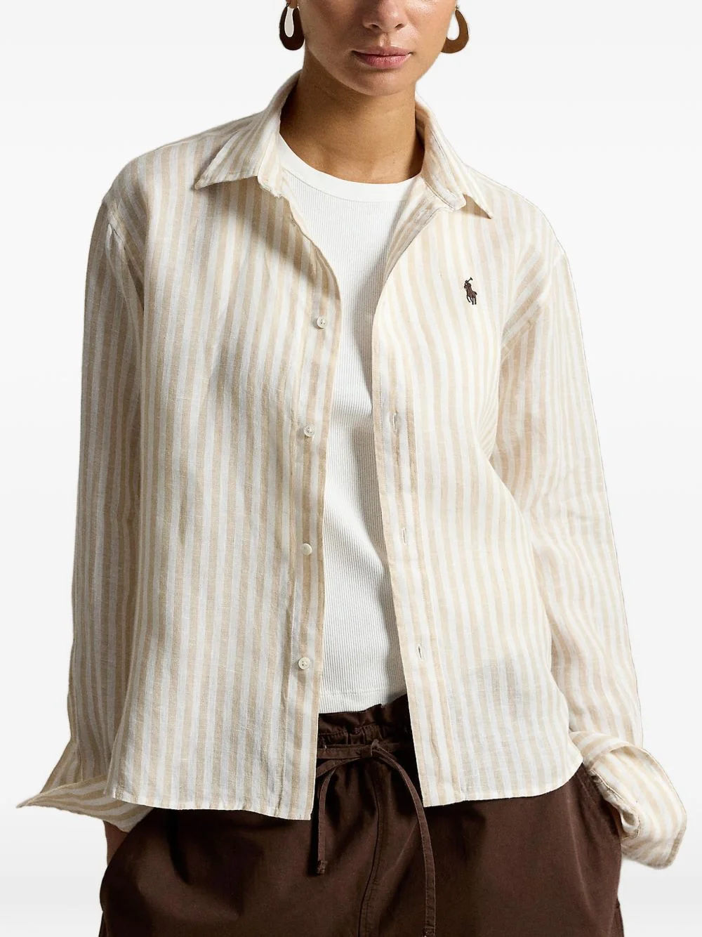 striped-pattern shirt - 1