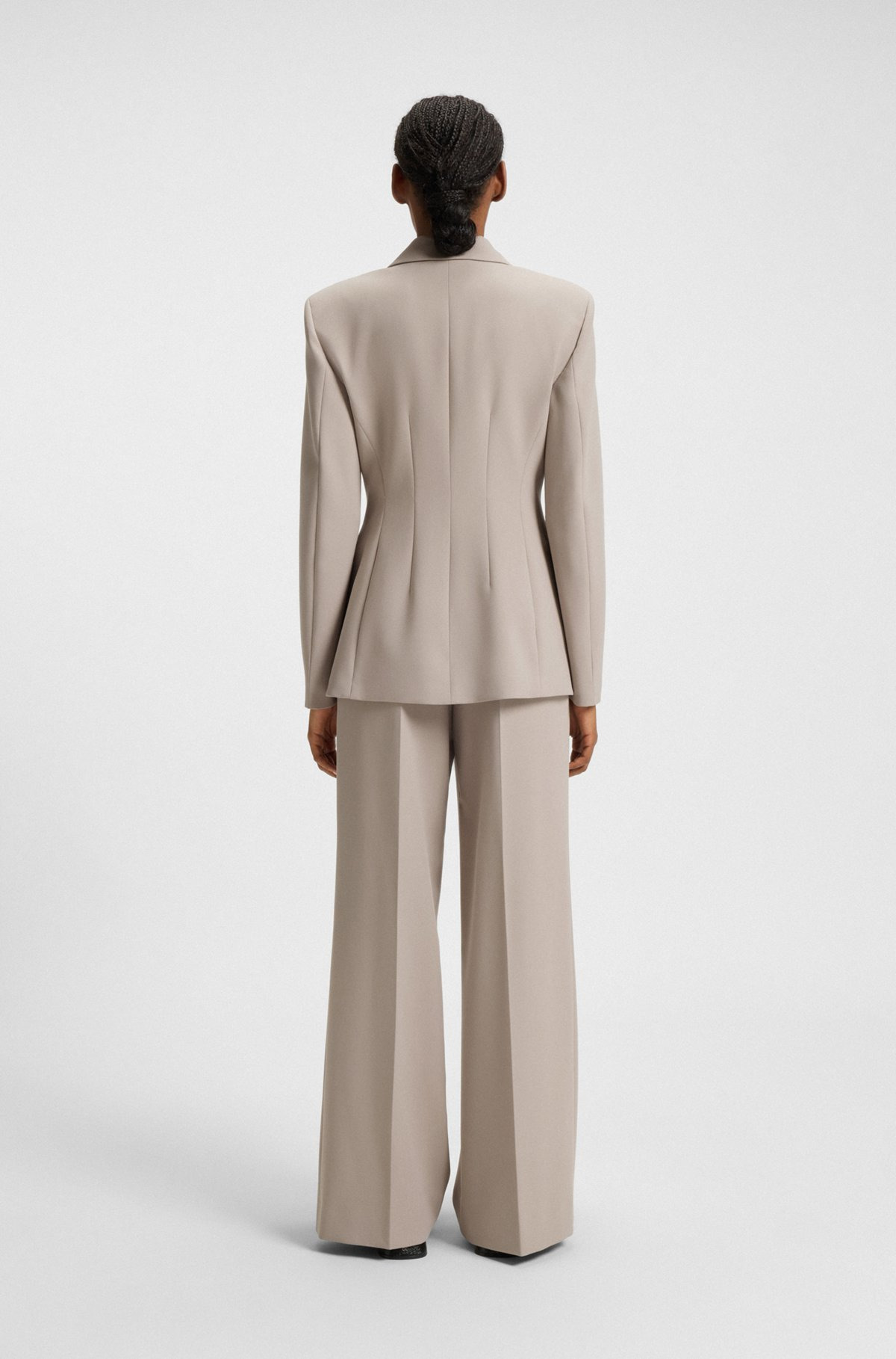 REGULAR-FIT BLAZER IN PINSTRIPE STRETCH FABRIC - 4