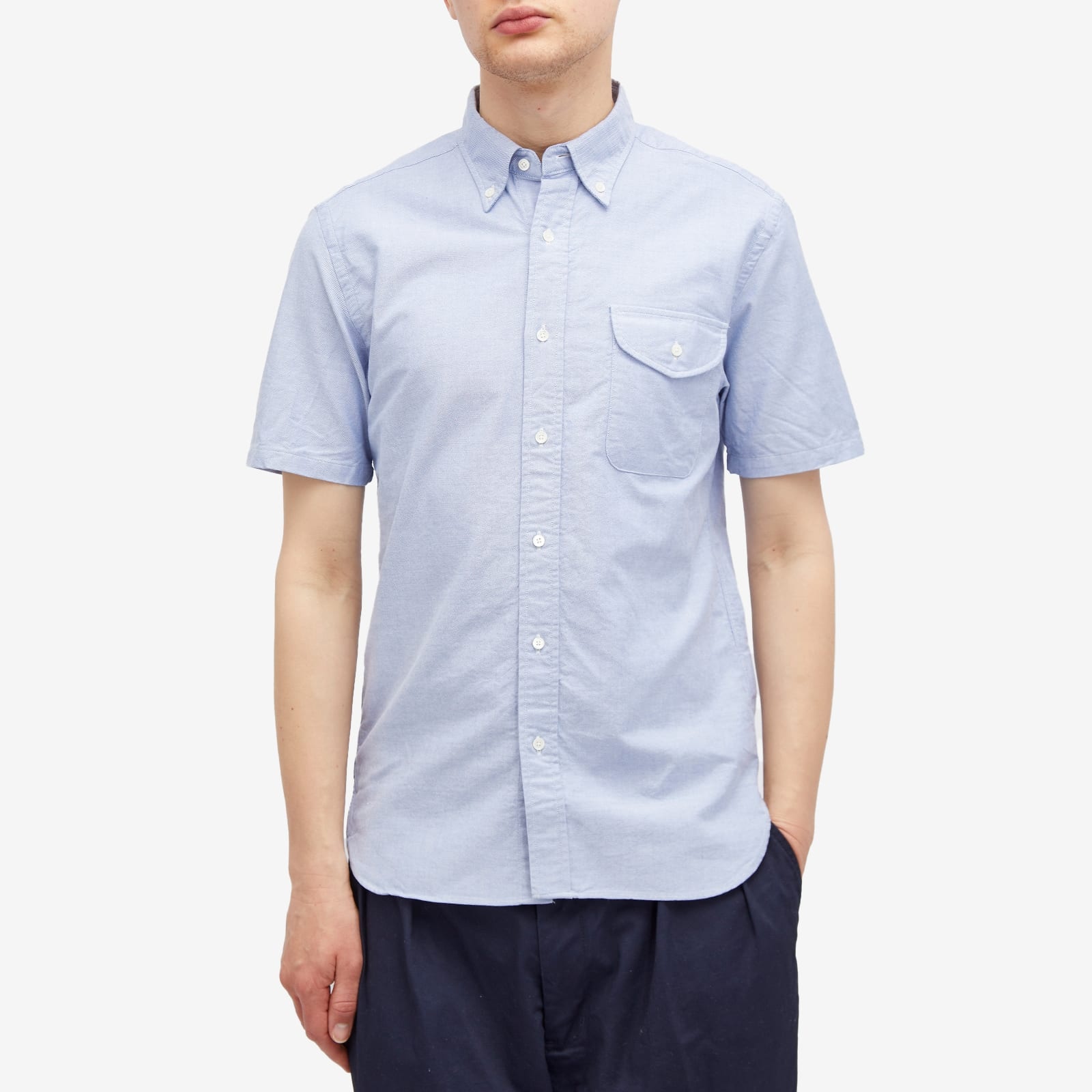 Beams Plus Button Down Short Sleeve Oxford Shirt - 2