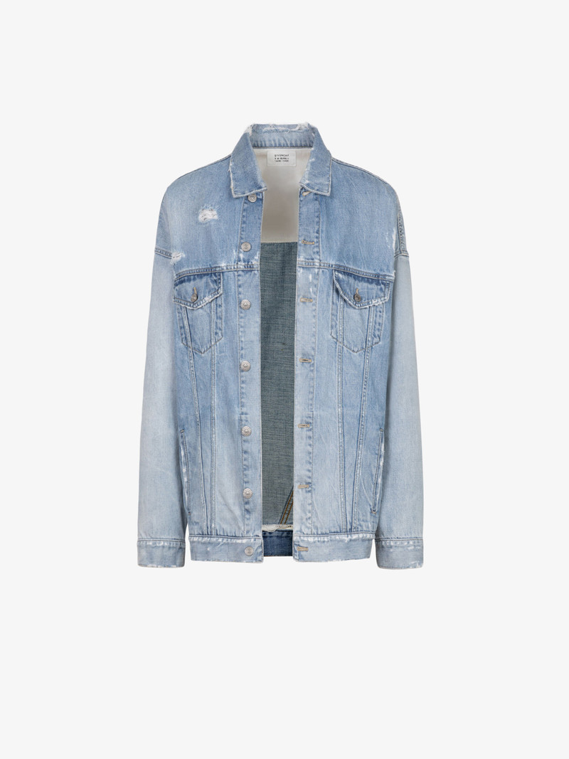 GIVENCHY Atelier oversized destroyed jacket in denim 5