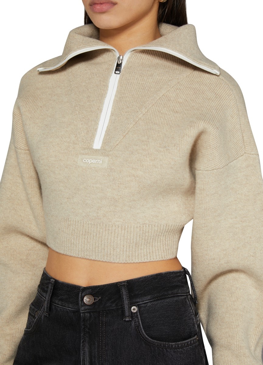 Boxy half-zip sweater - 4