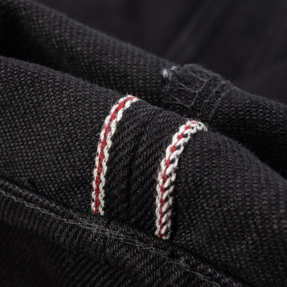 IH-666S-SBG 21oz Selvedge Denim Slim Straight Cut Jeans -  Superblack (Fades To Grey) - 12
